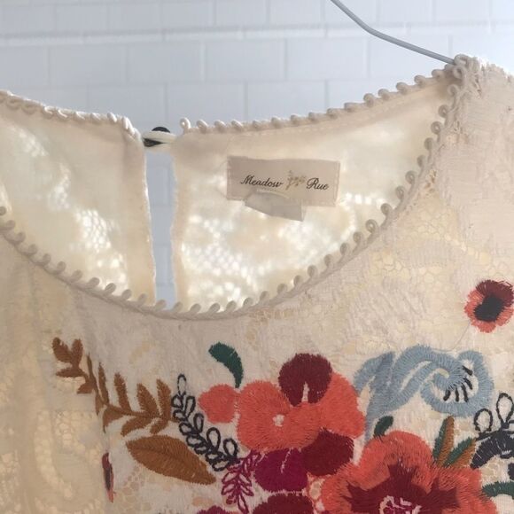 Anthro Meadow Rue Lace blouse size S - Picture 3 of 8